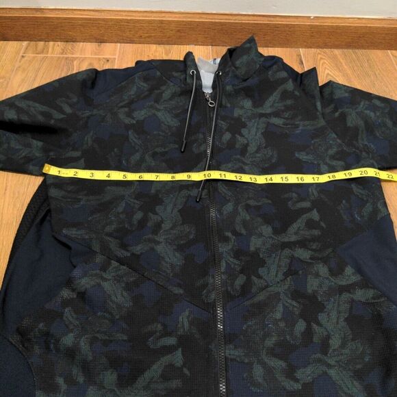 ZYIA Active Womens Evening Paradise Mesh Jacket Size XL Blue Green Full Zip Hood - Picture 9 of 12